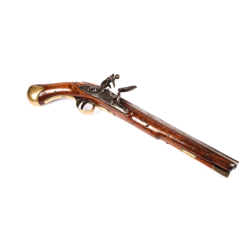 315 - A .56 Trafalgar period long sea service flintlock belt pistol, 19