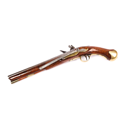 315 - A .56 Trafalgar period long sea service flintlock belt pistol, 19