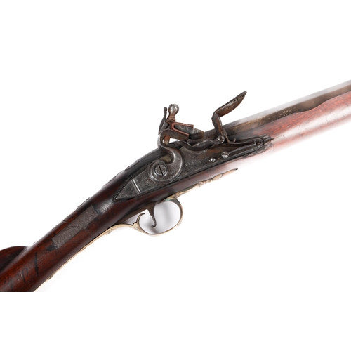 338 - A 12 bore flintlock fowling piece by Millnes, London, c 1770, 52