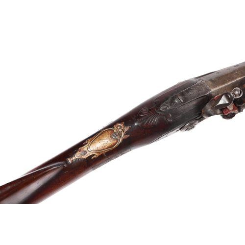 338 - A 12 bore flintlock fowling piece by Millnes, London, c 1770, 52