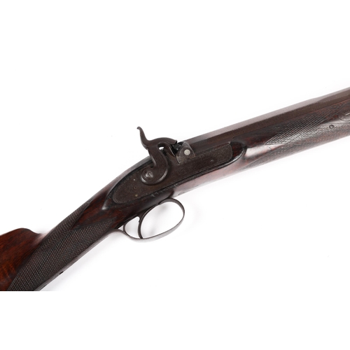 341 - A single barrelled 10 bore percussion sporting gun by Thomas Turner, Reading (1840-60), 48½