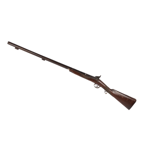 343 - A single barrelled 18 bore percussion sporting gun, 45½