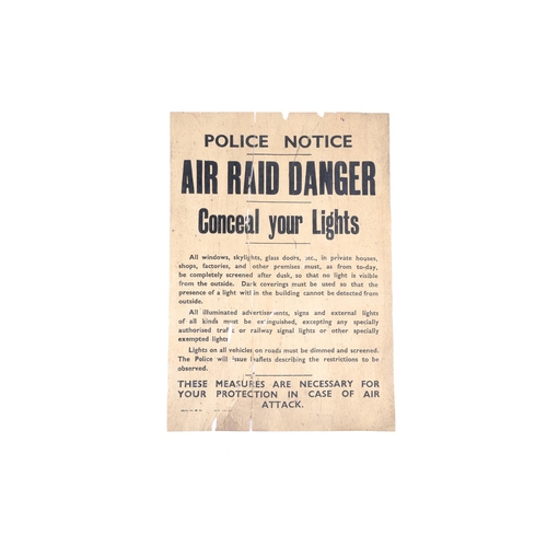 6 - A WWII Police Air Raid Warning poster, 24