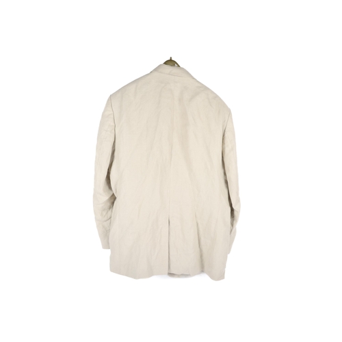 63 - A beige linen sports jacket, breast pocket embroidered 