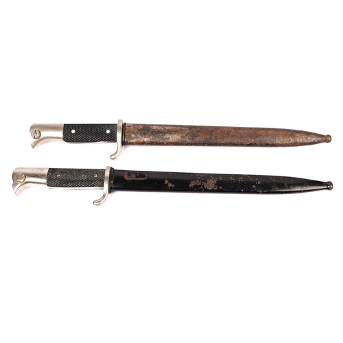 80 - A Third Reich parade bayonet, plated blade 9¾