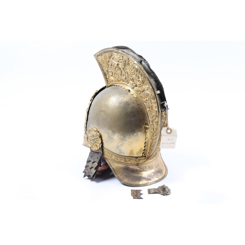 202 - A scarce Victorian officer's gilt 1843 pattern helmet of the 6th or Inniskilling Dragoons,  Royal cr... 