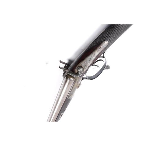 345 - A DB 16 bore underlever pin fire shotgun, 46½