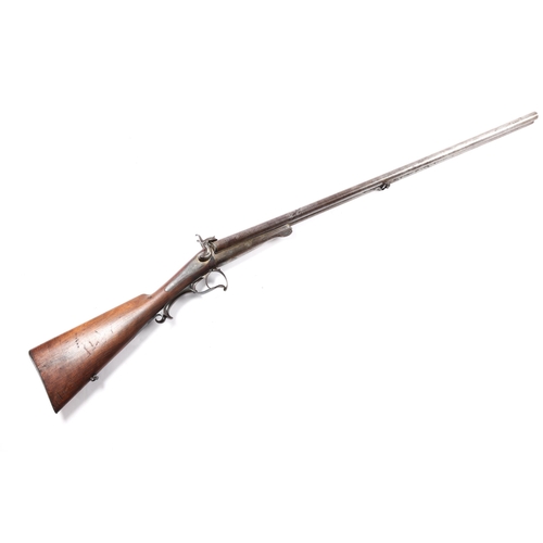 348 - A German DB 14 bore pinfire shotgun, 45½