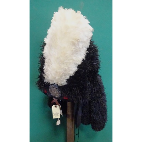 220 - An  officer's ostrich feather bonnet of the Argyll & Sutherland Highlanders, white ostrich feather p... 