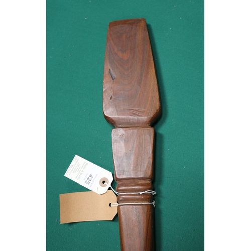 425 - A Guarani spade from Paraguay,  Palo Santo. Measures 84cm. a few minor chips to the blade. GC. £50 -... 