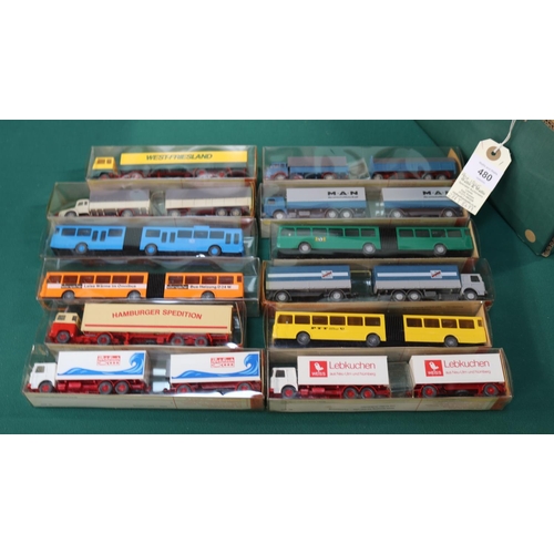 480 - 40+ Wiking Ho scale plastic model vehicles. Lot contains, Lorries, tankers, trucks with trailers, bu... 