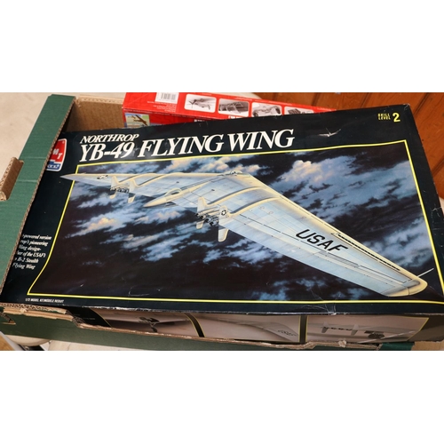 521 - 14 model kits by various makers including, AMT Ertl, Airfix, Academy, and others. 1:72 Northrop YB-4... 