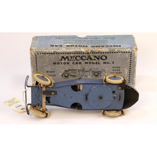 643 - A rare 1930's Meccano Motor Car Model No.3. (Compatible with No.1 motorcar constructor parts). An ex... 