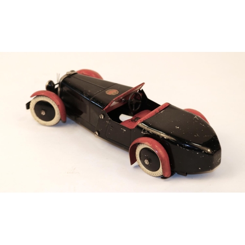 647 - A scarce 1930's No.1 Meccano Constructor Car. An example made as an open 2 seat tourer. In black wit... 