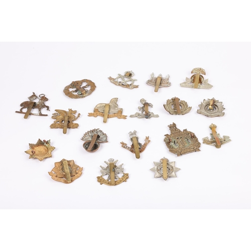 250 - 17 Infantry cap badges, including Lincolnshire, Suffolk, Bedfordshire, Yorkshire with KC, and The Lo... 