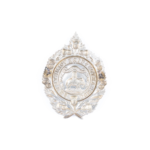 218 - A Scottish glengarry badge of the Dumbartonshire Rifle Volunteers, 1887-1908. VGC. A good original e... 