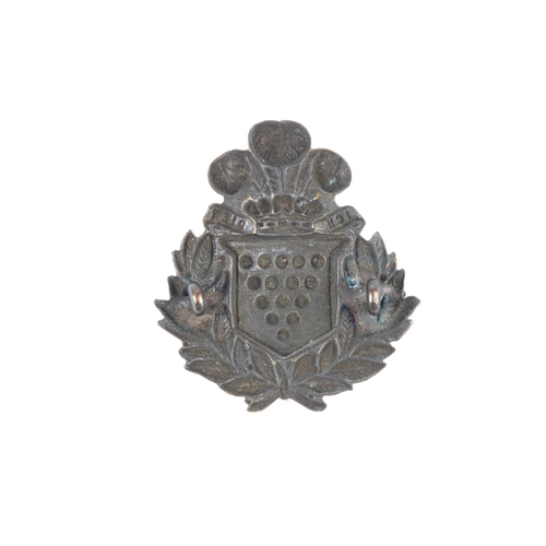 220 - A blackened brass glengarry badge of the Cornwall Rifle Volunteers, c 1874-1899. GC £50-60