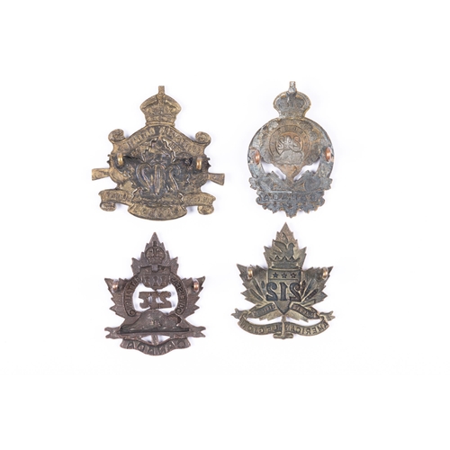 280 - 4 WWI CEF Infantry cap badges: 202nd; 212th 