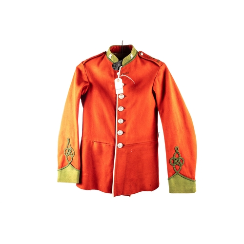 367 - A good Victorian ORs tunic of the 2nd VB Princess Alexandra's Yorkshire Regiment, green facings, WM ... 