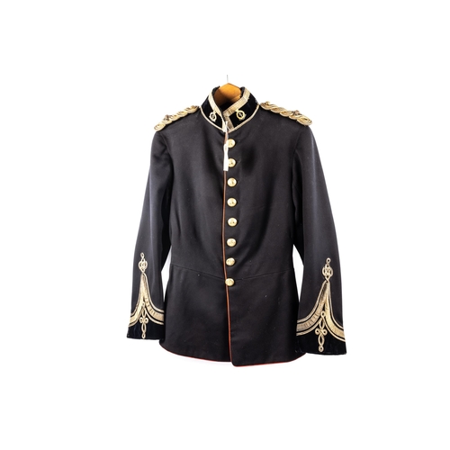 373 - A Victorian 2nd Lieutenant's tunic of the Royal Army Medical Corps, black velvet facings, gilt butto... 