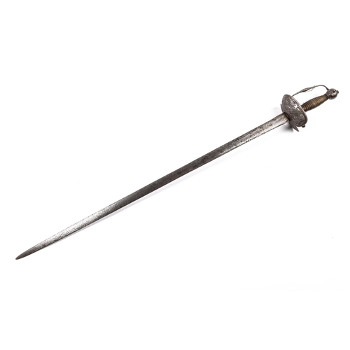 399 - A late 17th century transitional rapier, flat blade 34