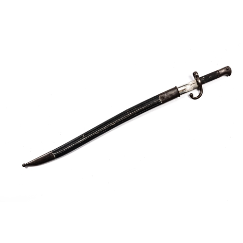 417 - A Turkish NCO's yataghan bayonet for the P1874 Peabody-Martini rifle, blade 22½