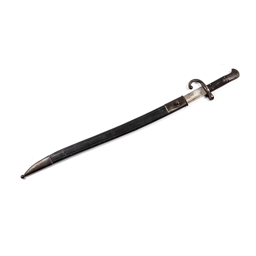 417 - A Turkish NCO's yataghan bayonet for the P1874 Peabody-Martini rifle, blade 22½