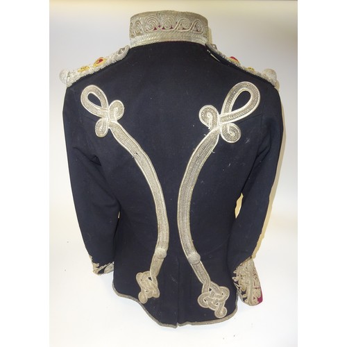 361 - A fine Victorian Lieutenant Colonels silver braid frogged tunic of the Queen's Own Oxfordshire Yeoma... 