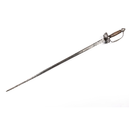 358 - A transitional rapier, c 1700, blade 33½