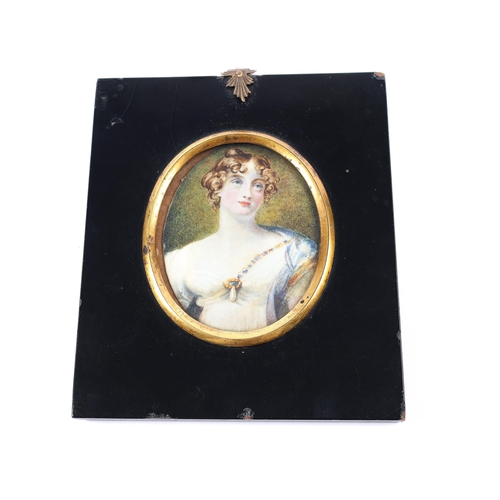 15 - A miniature of Emma Hamilton, 2¾