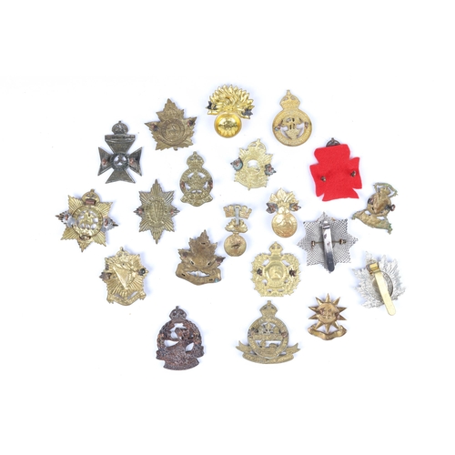 190 - 20 post 1920 Canadian Infantry cap badges, including Prince Edward Island Regt, Vancouver Regt, Went... 