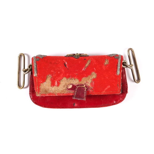 208 - A Victorian officer's scarlet pouch of the Westmorland and Cumberland Yeomanry Cavalry, GC (the back... 