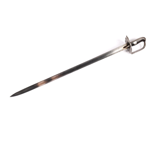 316 - A 1796 pattern heavy cavalry trooper's sword, broad blade 34½