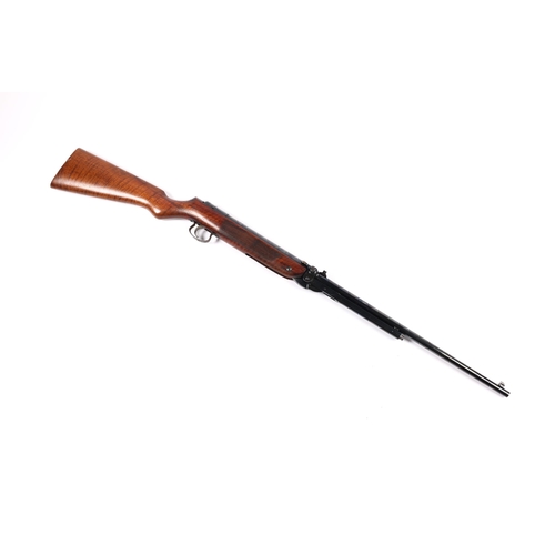 394 - A pre 1957 Webley Mk III Series III air rifle, number 17382, walnut stock with ribbed fore end, mark... 