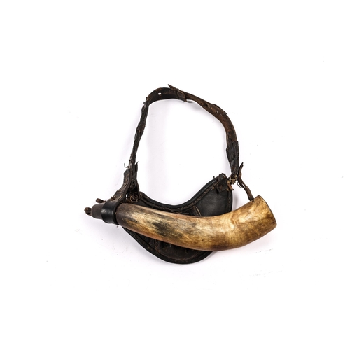 396 - An 18th/19th century Colonial powder horn, 12