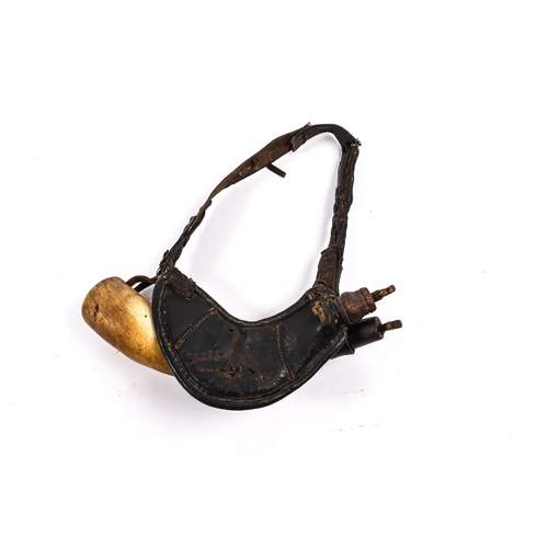 396 - An 18th/19th century Colonial powder horn, 12