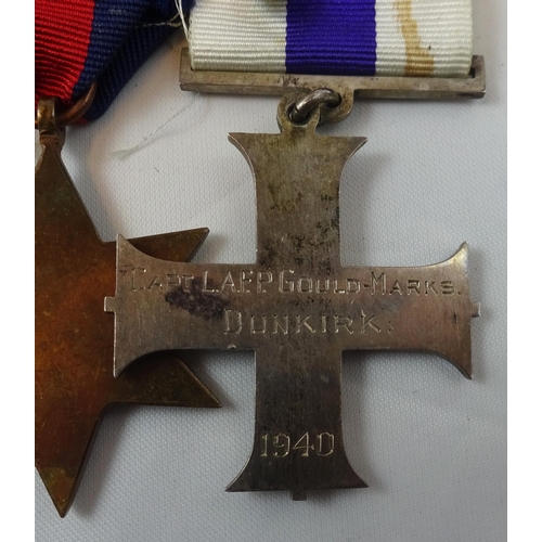 56 - Four: Military Cross, George VI (reverse engraved Capt. L.F.A.P. Gould-Marks, Dunkirk, 1940), 1939-4... 