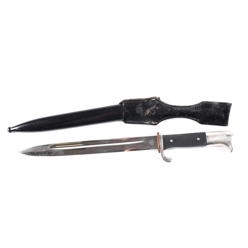 120 - A Third Reich dress bayonet, plated blade 9½