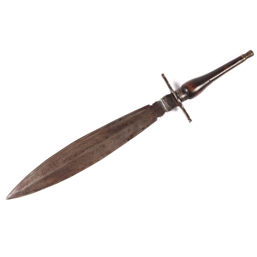 367 - An old copy of a plug bayonet, leaf shaped blade 12½