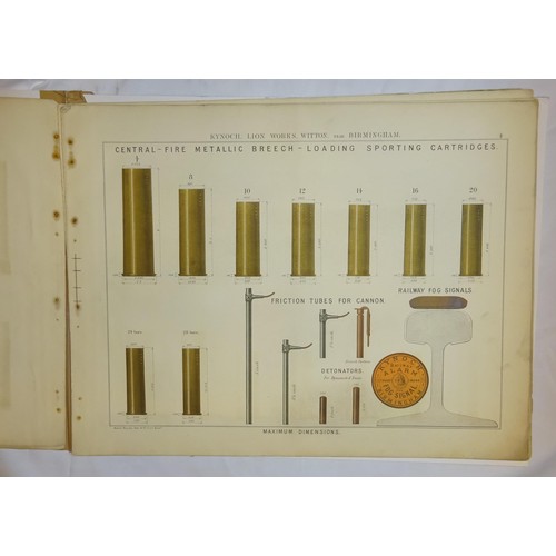 10 - A rare 19th century Kynoch & Co cartridge catalogue, 16½