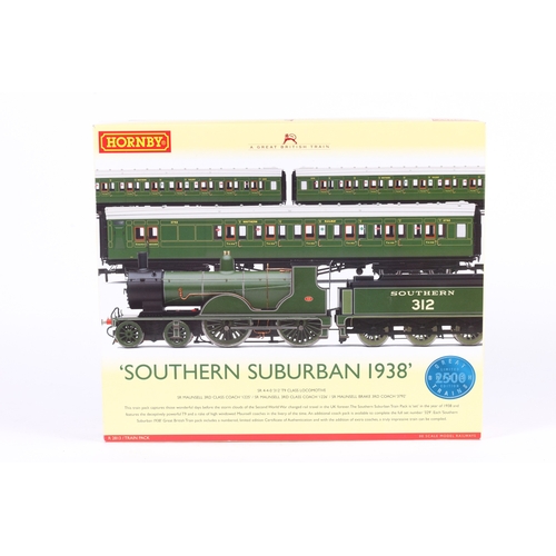 143 - A Hornby Hobbies 'Southern Suburban 1938' Train Pack (R2813). Comprising SR class T9 4-4-0 Tender Lo... 