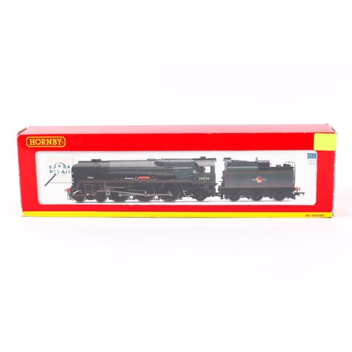 144 - A Hornby Hobbies BR West Country class 4-6-2 Tender Locomotive, 'Yes Tor'. (R2608). 34026 in Brunswi... 