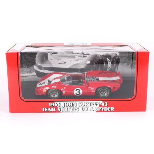 100 - A 1:18 scale GMP 1966 John Surtees No. 3 Team Surtees Lola Spyder. Number 017 of 2504 examples. Sign... 