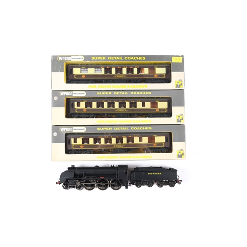 151 - A kit built Southern Railway King Arthur Class tender locomotive, Merlin in unlined black livery. To... 