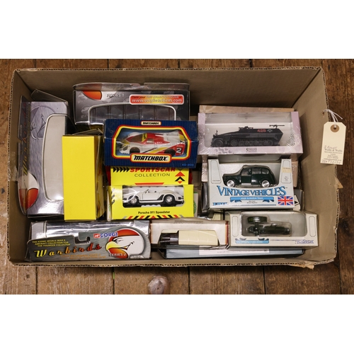 158 - A quantity of various makes including, Corgi MOBIL Jaguar XJS, and a Ferrari 308, Corgi Warbirds Cur... 