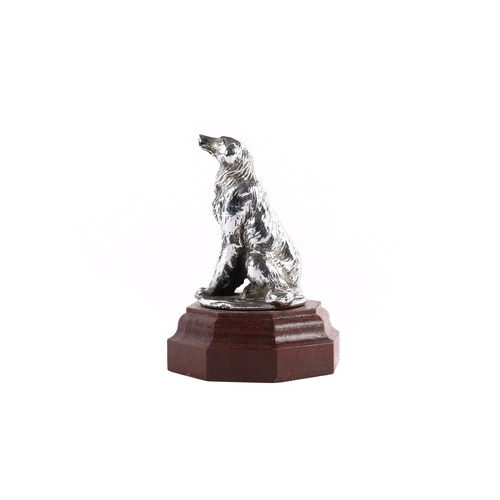 17 - A Labrador car mascot by French maker C.PALLETT. Signed to base, chrome plated with minimal wear. C.... 