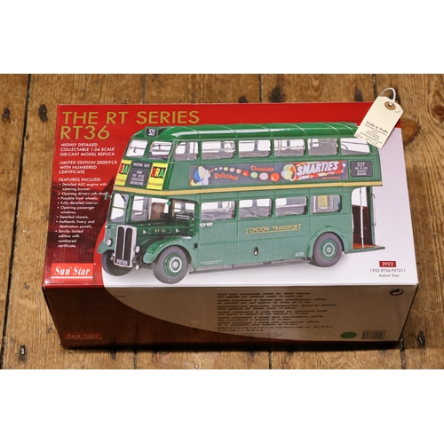 180 - A Sun Star 1:24 London Transport 'The RT Series'. RT36 FXT 211. 1955 example with Crosse & Blackwell... 