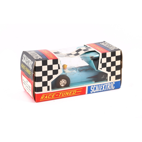 225 - A Scalextric Offenhauser Front Engine Grand Prix, in light blue with driver. Contained in its origin... 