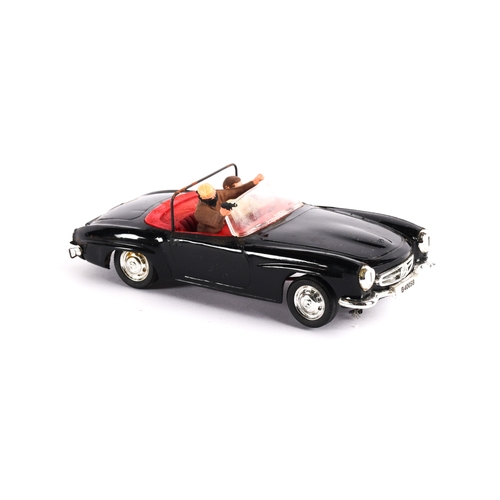 228 - A scarce James Bond Scalextric Mercedes Benz in black with 2 baddie figures. everything is intact. p... 