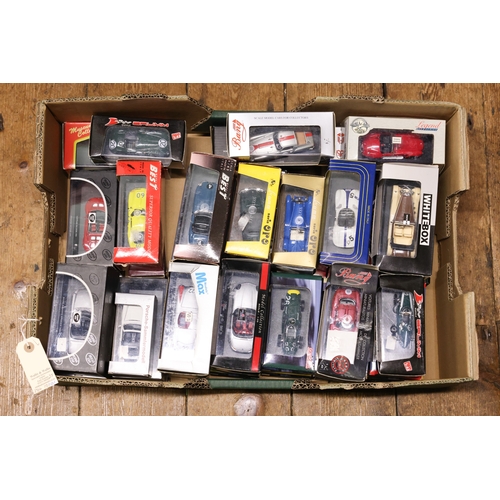 235 - 35 various makes 1:43 scale, sports/racing cars. Including Spark Morgan Aero 8. Universal Hobbies AC... 